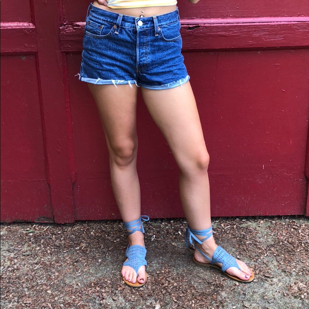 Aztec tie up sandals - Picture 2 of 2